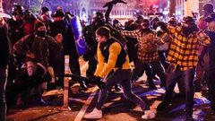 احتجاجات سياسية عنيفة في واشنطن تتسبب في وقوع إصابات