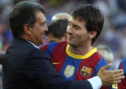 لابورتا يتعهد بالإبقاء على ميسي في برشلونة