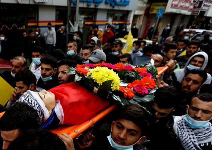 مسيرة في قباطية تنديدا بإعدام الشهيىد كميل واحتجاز جثمانه