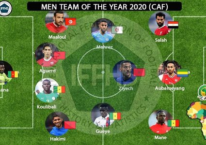 6 لاعبين عرب في تشكيلة أفضل اللاعبين الأفارقة لعام 2020