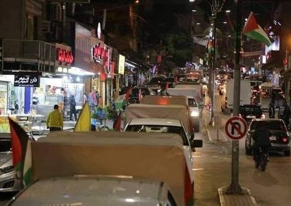 فتح" تحيي انطلاقتها الـ56 بمسيرة مركبات في مخيم عين السلطان