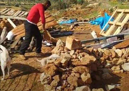 بيت لحم: قوات الاحتلال تهدم بيتا زراعيا في الخضر وتصادر محتوياته