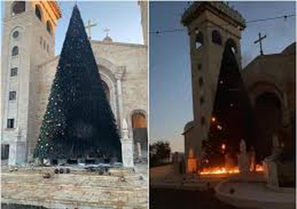 اعتقال مشتبه آخر بإحراق شجرتي الميلاد في سخنين