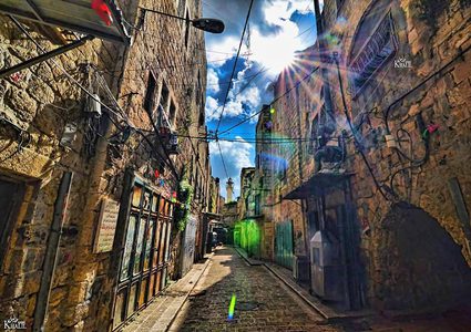 أزقه وحارات البلدة القديمة في نابلس 
تصوير : خليل كوع