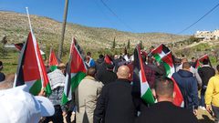 إصابات بالرصاص بالاختناق خلال قمع الاحتلال مسيرة بيت دجن