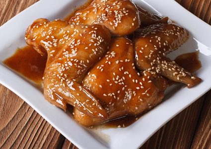 أجنحة الدجاج بالعسل والخردل