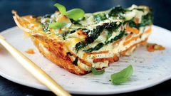 كيش السبانخ وجبن الفيتا