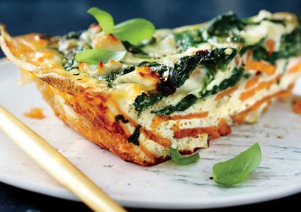 كيش السبانخ وجبن الفيتا