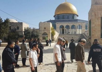 153 مستوطنا اقتحموا باحات الأقصى