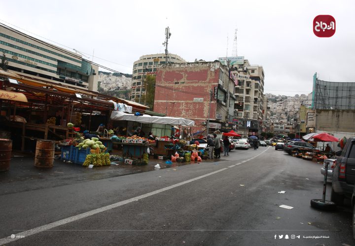 مدينة نابلس اليوم قبل بدء سريان الاغلاق يوم غد السبت ولمدة اسبوع.