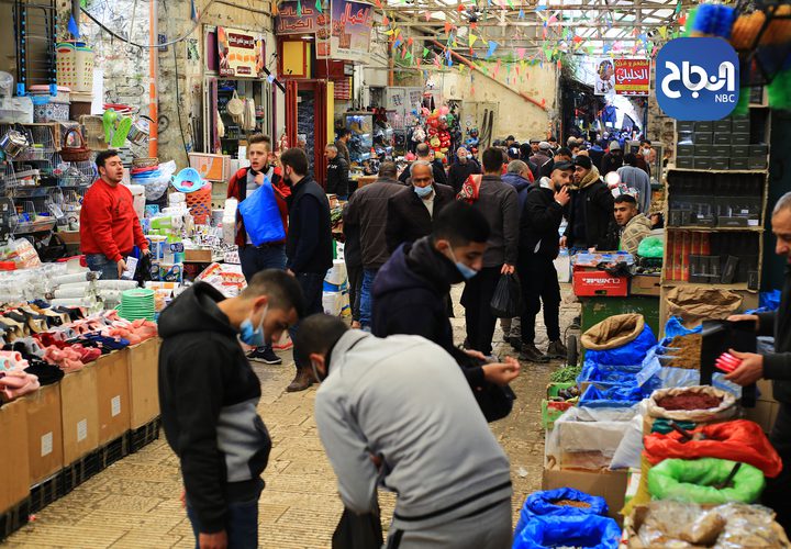 مدينة نابلس اليوم قبل بدء سريان الاغلاق يوم غد السبت ولمدة اسبوع.