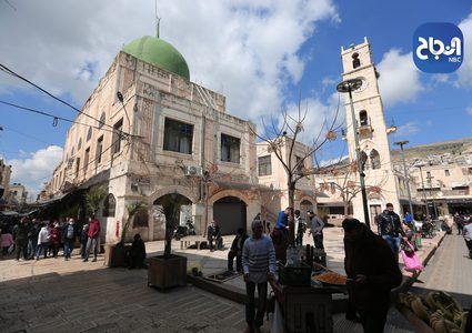 نابلس اليوم قبل بدء سريان الاغلاق يوم غد السبت ولمدة اسبوع