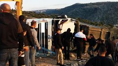 وفاة مواطن جراء انقلاب شاحنة قرب بيت لقيا غرب رام الله