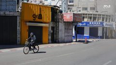 مدينة نابلس اليوم مع بدء سريان قرار الاغلاق