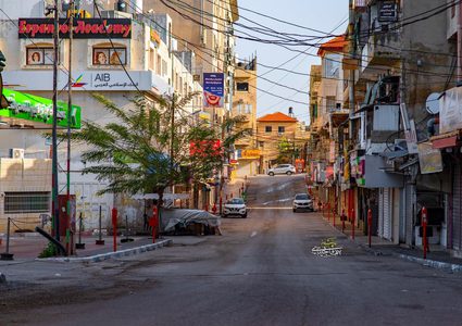 طولكرم في اليوم الأول من الإغلاق لمنع تفشي فيروس كورونا