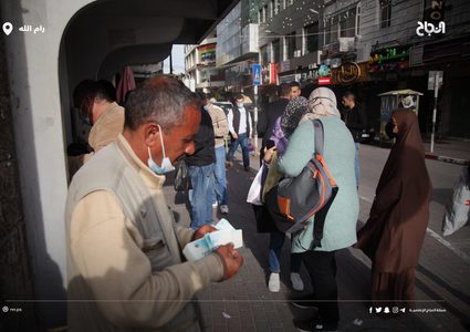 أجواء مدينة رام الله في الاسبوع الثاني للاغلاق.