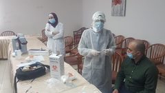 ‏‎الكوادر الطبية في مجمع فلسطين الطبي برام الله تتلقى لقاح #كورونا