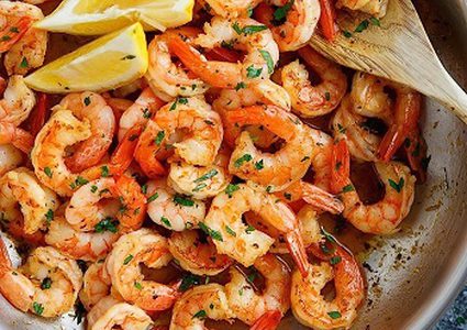 روبيان بالزبدة والثوم