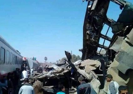 مصرع 32 مواطنا وإصابة 91 آخرين في حادث قطاري سوهاج بمصر