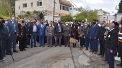 افتتاح المستشفى الميداني لمرضى كورونا في قاعات منتزه بلدية البيرة