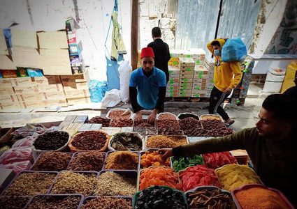 سوق خان يونس في أول أيام شهر رمضان المبارك