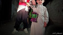 المسحراتي يجوب أزقة خانيونس جنوب قطاع غزة- تصوير  هاني الشاعر