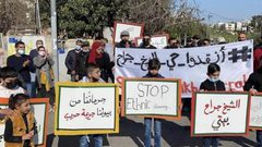 تظاهرة في الشيخ جراح بالقدس رفضًا للتهجير