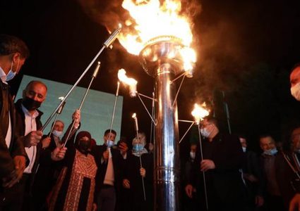 إيقاد شعلة انطلاق فعاليات يوم الأسير الفلسطيني في طوباس