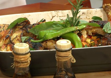 بيني تشكن محشي بالخضار