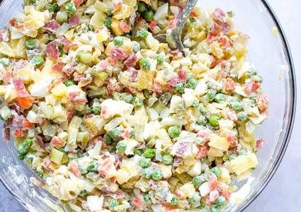 مكونات سلة الخضراوات الروسية وطريقة تحضيرها