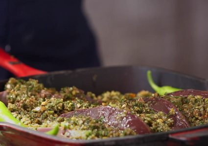 طريقة عمل معلاق الخروف المحشي