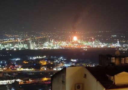 اندلاع حريق في مصافي النفط بحيفا