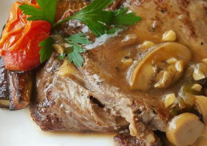 وصفة الستيك بصوص الفلفل الحار والماشروم