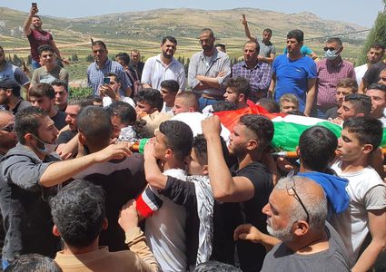 تشييع جثمان الشـهيد سعيد عودة في قرية أودلا