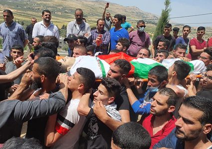 تشييع جثمان الشـهيد سعيد عودة في قرية أودلا