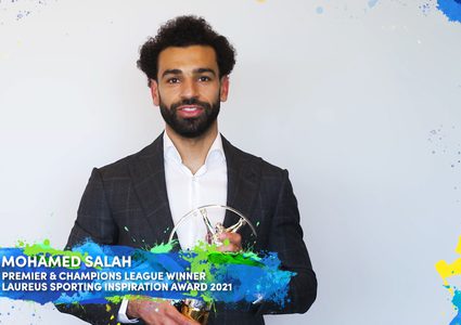 محمد صلاح يفوز بجائزة "لوريوس" للإلهام الرياضي