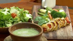 رول الدجاج بالخضار