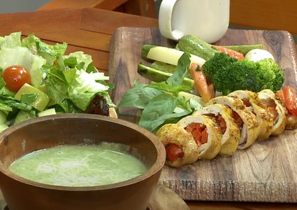 رول الدجاج بالخضار