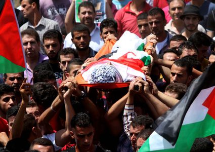 تشييع جثمان الشهيد محمد أبو شقير إلى مثواه الأخير بأريحا