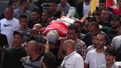 تشييع جثمان الشهيد يوسف نواصرة في قرية فحمة جنوب جنين