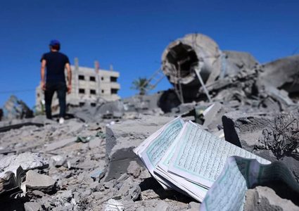 الاحتلال يدمر مسجد "قليبو" في شمال قطاع غزة 
تصوير : AFP