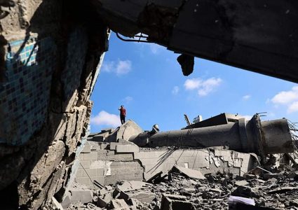 الاحتلال يدمر مسجد "قليبو" في شمال قطاع غزة 
تصوير : AFP