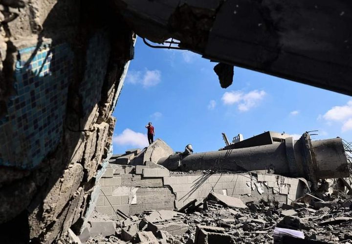 الاحتلال يدمر مسجد "قليبو" في شمال قطاع غزة 
تصوير : AFP