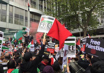 المدن الأمريكية تتظاهر ضد عدوان الاحتلال ضد شعبنا الفلسطيني