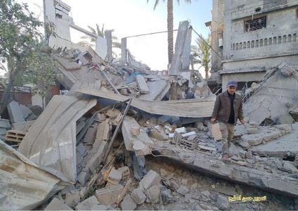 من قصف منزل عائلة الأسطل بالقرب من الكتيبة بخانيونس