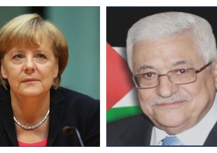 الرئيس يطلع المستشارة الألمانية على حقيقة جرائم الاحتلال