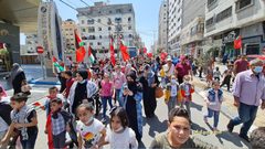 مسيرة أطفال من غزة تنديداً بعدوان الاحتلال على القطاع