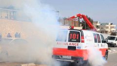 الاحتلال يطلق وابل من قنابل الغاز تجاه مقر الهلال الأحمر في طوباس