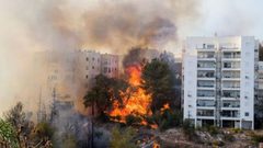 إجلاء 400 عائلة بسبب حريق ضخم جنوب غرب القدس