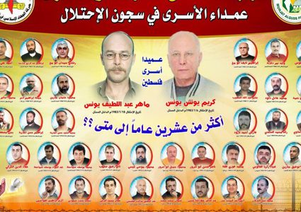 ارتفاع قائمة " عمداء الأسرى" إلى 74 أسيرا فلسطينيا